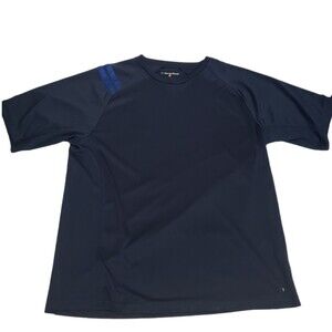 NordicTrack T-shirt Mens XL Short-Sleeve Crewneck Navy Blue Polyester Regular